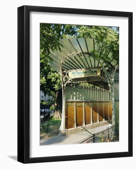 Metropolitain (Metro) Station Entrance, Paris, France, Europe-Gavin Hellier-Framed Photographic Print