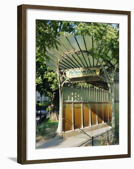 Metropolitain (Metro) Station Entrance, Paris, France, Europe-Gavin Hellier-Framed Photographic Print