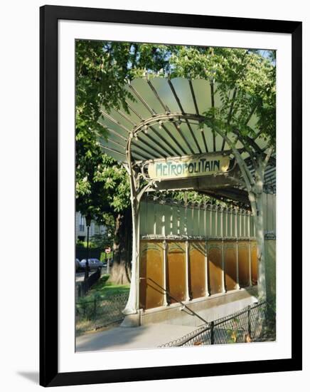 Metropolitain (Metro) Station Entrance, Paris, France, Europe-Gavin Hellier-Framed Photographic Print