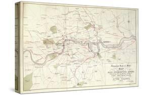 Metropolitan Board of Works Map of Bazalgette's Plan for the Lines of Main Intercepting Sewers,…-null-Stretched Canvas