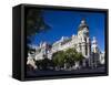 Metropolitan Building, Madrid, Spain-Walter Bibikow-Framed Stretched Canvas