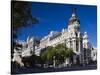 Metropolitan Building, Madrid, Spain-Walter Bibikow-Stretched Canvas