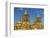 Metropolitan Cathedral and President's Palace in Zocalo, Mexico City, Mexico.-William Perry-Framed Photographic Print