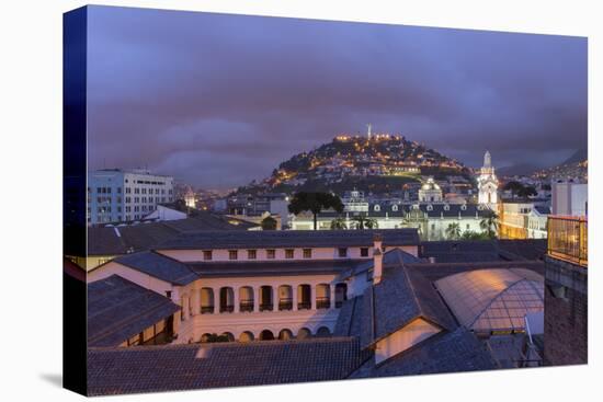 Metropolitan Cathedral and the Panecillo Hill at Night-Gabrielle and Michael Therin-Weise-Stretched Canvas