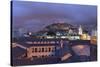 Metropolitan Cathedral and the Panecillo Hill at Night-Gabrielle and Michael Therin-Weise-Stretched Canvas