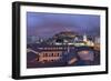 Metropolitan Cathedral and the Panecillo Hill at Night-Gabrielle and Michael Therin-Weise-Framed Photographic Print