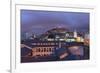 Metropolitan Cathedral and the Panecillo Hill at Night-Gabrielle and Michael Therin-Weise-Framed Photographic Print