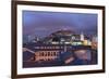 Metropolitan Cathedral and the Panecillo Hill at Night-Gabrielle and Michael Therin-Weise-Framed Photographic Print