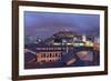 Metropolitan Cathedral and the Panecillo Hill at Night-Gabrielle and Michael Therin-Weise-Framed Photographic Print