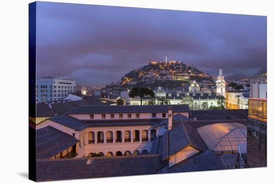 Metropolitan Cathedral and the Panecillo Hill at Night-Gabrielle and Michael Therin-Weise-Stretched Canvas