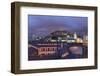 Metropolitan Cathedral and the Panecillo Hill at Night-Gabrielle and Michael Therin-Weise-Framed Photographic Print