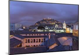Metropolitan Cathedral and the Panecillo Hill at Night-Gabrielle and Michael Therin-Weise-Mounted Photographic Print