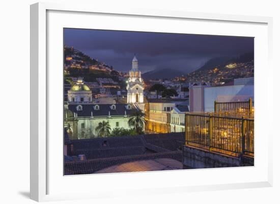 Metropolitan Cathedral at Night-Gabrielle and Michael Therin-Weise-Framed Photographic Print