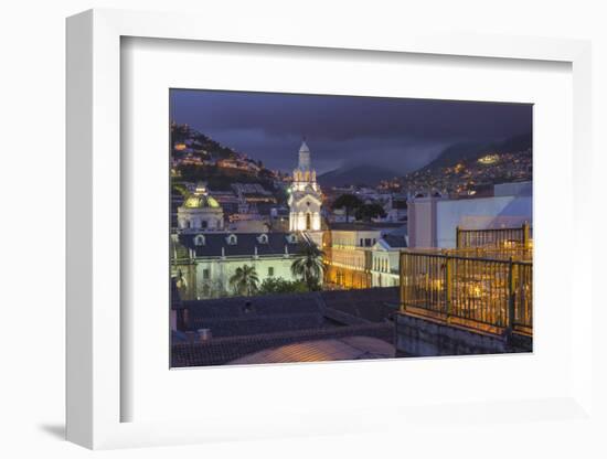 Metropolitan Cathedral at Night-Gabrielle and Michael Therin-Weise-Framed Photographic Print