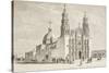Metropolitan Cathedral in Plaza De Armas, Chihuahua, Mexico in the Nineteenth Century-null-Stretched Canvas
