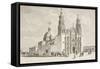 Metropolitan Cathedral in Plaza De Armas, Chihuahua, Mexico in the Nineteenth Century-null-Framed Stretched Canvas