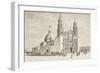 Metropolitan Cathedral in Plaza De Armas, Chihuahua, Mexico in the Nineteenth Century-null-Framed Giclee Print