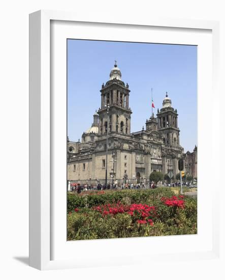 Metropolitan Cathedral, the Largest Church in Latin America, Zocalo, Plaza De La Constitucion, Mexi-Wendy Connett-Framed Photographic Print