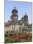 Metropolitan Cathedral, the Largest Church in Latin America, Zocalo, Plaza De La Constitucion, Mexi-Wendy Connett-Mounted Photographic Print