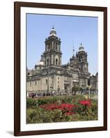 Metropolitan Cathedral, the Largest Church in Latin America, Zocalo, Plaza De La Constitucion, Mexi-Wendy Connett-Framed Photographic Print