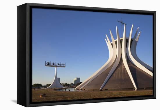 Metropolitan Cathedralbrasilia, Federal District, Brazil, South America-Ian Trower-Framed Stretched Canvas