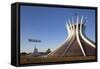 Metropolitan Cathedralbrasilia, Federal District, Brazil, South America-Ian Trower-Framed Stretched Canvas