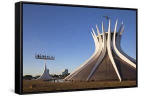 Metropolitan Cathedralbrasilia, Federal District, Brazil, South America-Ian Trower-Framed Stretched Canvas