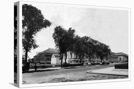 Metropolitan Museum of Art Partially Blocked by Trees on Fifth Avenue-Moses King-Stretched Canvas