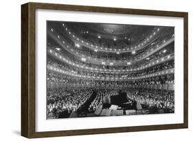 Metropolitan Opera House During a Concert by Pianist Josef Hoffmann, Nov-null-Framed Premium Photographic Print