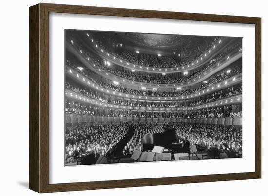 Metropolitan Opera House During a Concert by Pianist Josef Hoffmann, Nov-null-Framed Photo