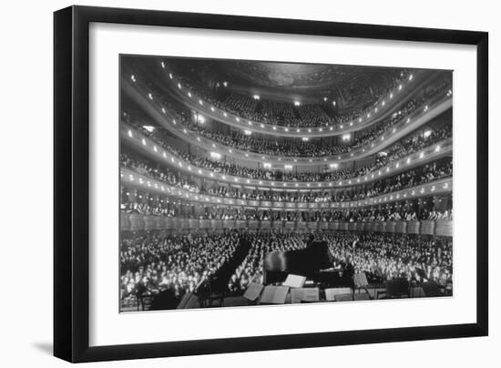 Metropolitan Opera House During a Concert by Pianist Josef Hoffmann, Nov-null-Framed Photo