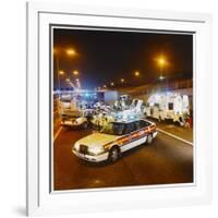 Metropolitan Police Car at the Scene of a Road Traffic Accident-null-Framed Photographic Print