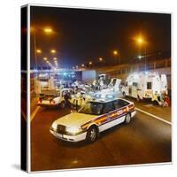 Metropolitan Police Car at the Scene of a Road Traffic Accident-null-Stretched Canvas