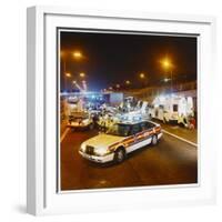 Metropolitan Police Car at the Scene of a Road Traffic Accident-null-Framed Photographic Print