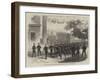 Metropolitan Police Learning the Cutlass Exercise at the Wellington Barracks-null-Framed Giclee Print