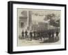 Metropolitan Police Learning the Cutlass Exercise at the Wellington Barracks-null-Framed Giclee Print