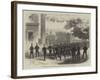 Metropolitan Police Learning the Cutlass Exercise at the Wellington Barracks-null-Framed Giclee Print