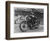 Metropolitan Police Officer on a Triumph Motorcycle During World War II-null-Framed Photographic Print