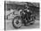 Metropolitan Police Officer on a Triumph Motorcycle During World War II-null-Stretched Canvas