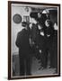 Metropolitan Police Officers Relaxing Playing a Game of Darts-null-Framed Photographic Print