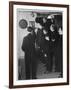 Metropolitan Police Officers Relaxing Playing a Game of Darts-null-Framed Photographic Print