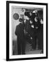 Metropolitan Police Officers Relaxing Playing a Game of Darts-null-Framed Photographic Print