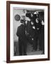 Metropolitan Police Officers Relaxing Playing a Game of Darts-null-Framed Photographic Print