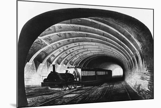 Metropolitan Underground Train-null-Mounted Giclee Print