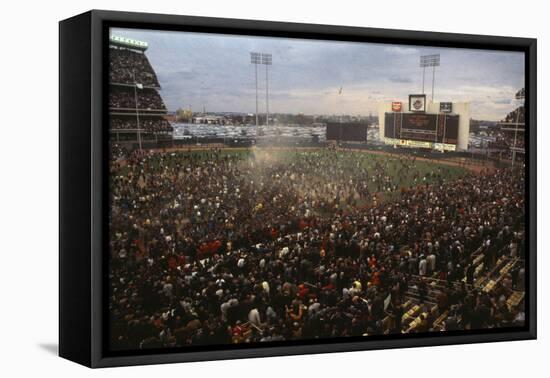 Mets Fans Bombarding the Field-null-Framed Stretched Canvas