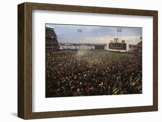 Mets Fans Bombarding the Field-null-Framed Photographic Print