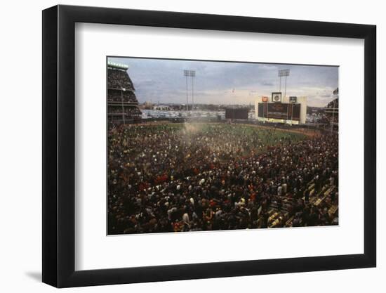 Mets Fans Bombarding the Field-null-Framed Photographic Print