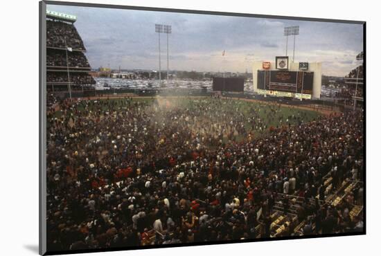 Mets Fans Bombarding the Field-null-Mounted Photographic Print