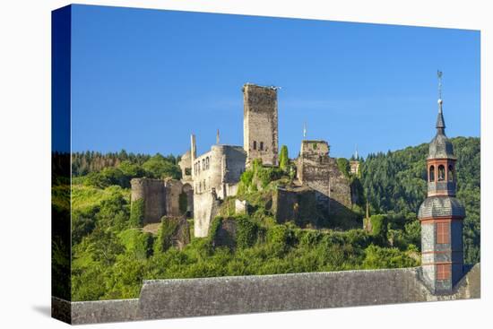 Metternich Castle About Saint Josef Church, Beilstein, Moselle River, Rhineland-Palatinate, Germany-Chris Seba-Stretched Canvas