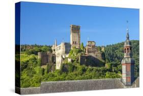Metternich Castle About Saint Josef Church, Beilstein, Moselle River, Rhineland-Palatinate, Germany-Chris Seba-Stretched Canvas